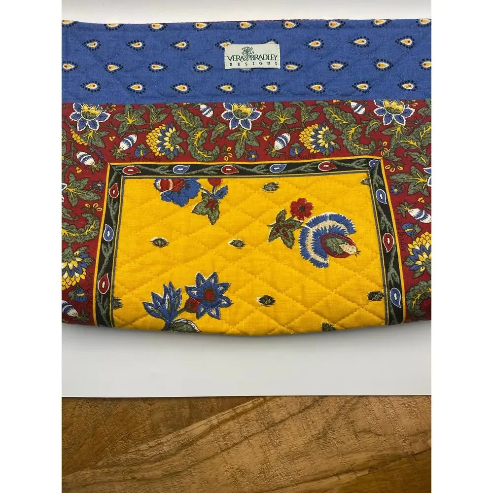 Vintage Vera Bradley Quilted Placemats Set of 2 Reversible Cotton Floral